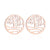 Fashion Star Moon Tree Stainless Steel Plating Hollow Out Ear Studs 1 Pair