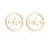 Fashion Star Moon Tree Stainless Steel Plating Hollow Out Ear Studs 1 Pair