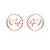 Fashion Star Moon Tree Stainless Steel Plating Hollow Out Ear Studs 1 Pair