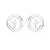 Fashion Star Moon Tree Stainless Steel Plating Hollow Out Ear Studs 1 Pair