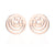 Fashion Star Moon Tree Stainless Steel Plating Hollow Out Ear Studs 1 Pair