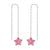 Fashion Star Stainless Steel Plating Drop Earrings 1 Pair