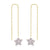 Fashion Star Stainless Steel Plating Drop Earrings 1 Pair