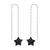 Fashion Star Stainless Steel Plating Drop Earrings 1 Pair