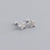 Fashion Star Sterling Silver Inlay Zircon Ear Studs 1 Pair