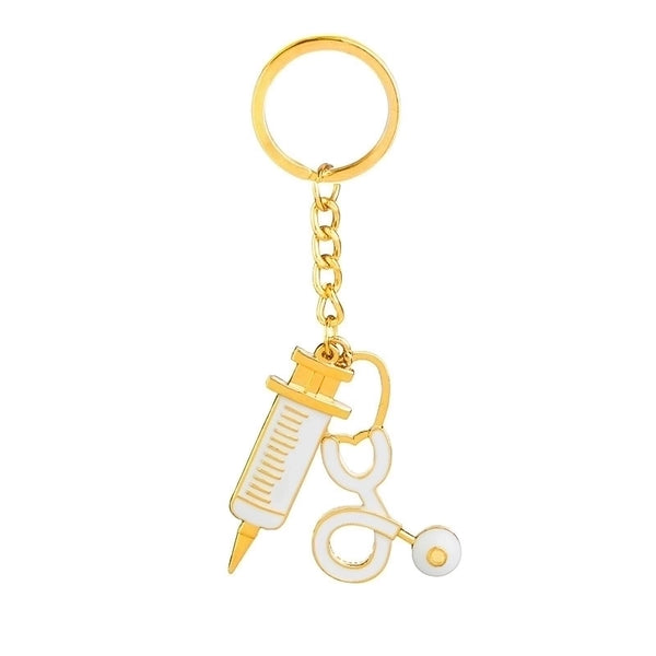 Fashion Stethoscope Alloy Keychain