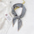 Fashion Streamer Printing Bow Silk Scarf Wholesale