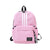 Fashion Stripe Solid Color Square Zipper Backpack