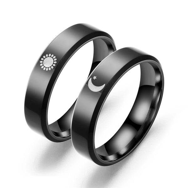 Fashion Sun Moon Stainless Steel Rings Metal Stainless Steel Rings 1 Piece