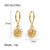 Fashion Sun Plating Stainless Steel Gold Plated Earrings