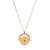 Fashion Sun Rose Stainless Steel Enamel Plating Inlay Zircon Gold Plated Pendant Necklace