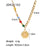 Fashion Sun Stainless Steel Pendant Necklace Gold Plated Inlay Opal Stainless Steel Necklaces