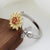 Fashion Sunflower Bee Butterfly Copper Inlay Zircon Rings