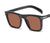 Fashion Sunglasses Simple Square Frame Solid Color Men's Sunglasses