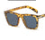 Fashion Sunglasses Simple Square Frame Solid Color Men's Sunglasses