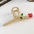 Fashion Sweet Flower Alloy Metal Hair Clip