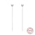 Fashion Tassel Butterfly Silver Inlaid Zircon Drop Earrings 1 Pair