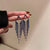 Fashion Tassel Copper Inlay Rhinestones Drop Earrings 1 Pair