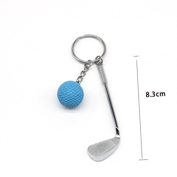 Fashion Tennis Racket Badminton Racket Golf Pvc Metal Unisex Keychain 1 Piece