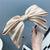 Fashion Three-layer Satin Solid Color Sweet Big Bow Satin Headband