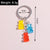 Fashion Transparent Candy Color Bear Acrylic Pendant Keychain