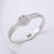 Fashion Tree Stainless Steel Hollow Out Rhinestones Bangle