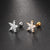 Fashion Triangle Round Copper Plating Inlay Zircon Ear Studs 1 Piece