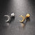 Fashion Triangle Round Copper Plating Inlay Zircon Ear Studs 1 Piece