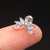 Fashion Triangle Round Copper Plating Inlay Zircon Ear Studs 1 Piece