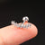 Fashion Triangle Round Copper Plating Inlay Zircon Ear Studs 1 Piece