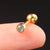 Fashion Triangle Round Copper Plating Inlay Zircon Ear Studs 1 Piece