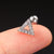 Fashion Triangle Round Copper Plating Inlay Zircon Ear Studs 1 Piece