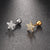 Fashion Triangle Round Copper Plating Inlay Zircon Ear Studs 1 Piece