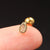 Fashion Triangle Round Copper Plating Inlay Zircon Ear Studs 1 Piece