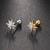 Fashion Triangle Round Copper Plating Inlay Zircon Ear Studs 1 Piece