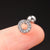 Fashion Triangle Round Copper Plating Inlay Zircon Ear Studs 1 Piece