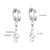 Fashion Triangle Round Heart Shape Stainless Steel Rhinestones Drop Earrings 1 Pair