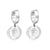 Fashion Triangle Round Heart Shape Stainless Steel Rhinestones Drop Earrings 1 Pair