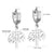 Fashion Triangle Round Heart Shape Stainless Steel Rhinestones Drop Earrings 1 Pair