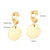 Fashion Triangle Round Heart Shape Stainless Steel Rhinestones Drop Earrings 1 Pair