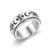 Fashion Turning Ring Star Moon Small Flower Titanium Steel Couple Ring