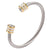 Fashion Twist Stainless Steel Inlay Zircon Bangle 1 Piece