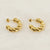 Fashion Twist Titanium Steel Plating Ear Studs 1 Pair