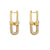 Fashion U Shape Copper Zircon Bracelets Earrings Necklace In Bulk