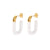 Fashion U Shape Plating Stainless Steel Gold Plated Ear Studs