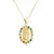 Fashion Virgin Mary Copper 18k Gold Plated Zircon Pendant Necklace In Bulk