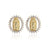 Fashion Virgin Mary Copper Plated Gold Micro-inlaid Zircon Earrings