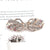 Fashion Water Droplets Bow Knot Alloy Resin Pleated Rhinestones Hair Claws