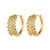 Fashion Water Droplets Copper Hoop Earrings Inlay Zircon Copper Earrings