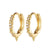 Fashion Water Droplets Copper Hoop Earrings Inlay Zircon Copper Earrings